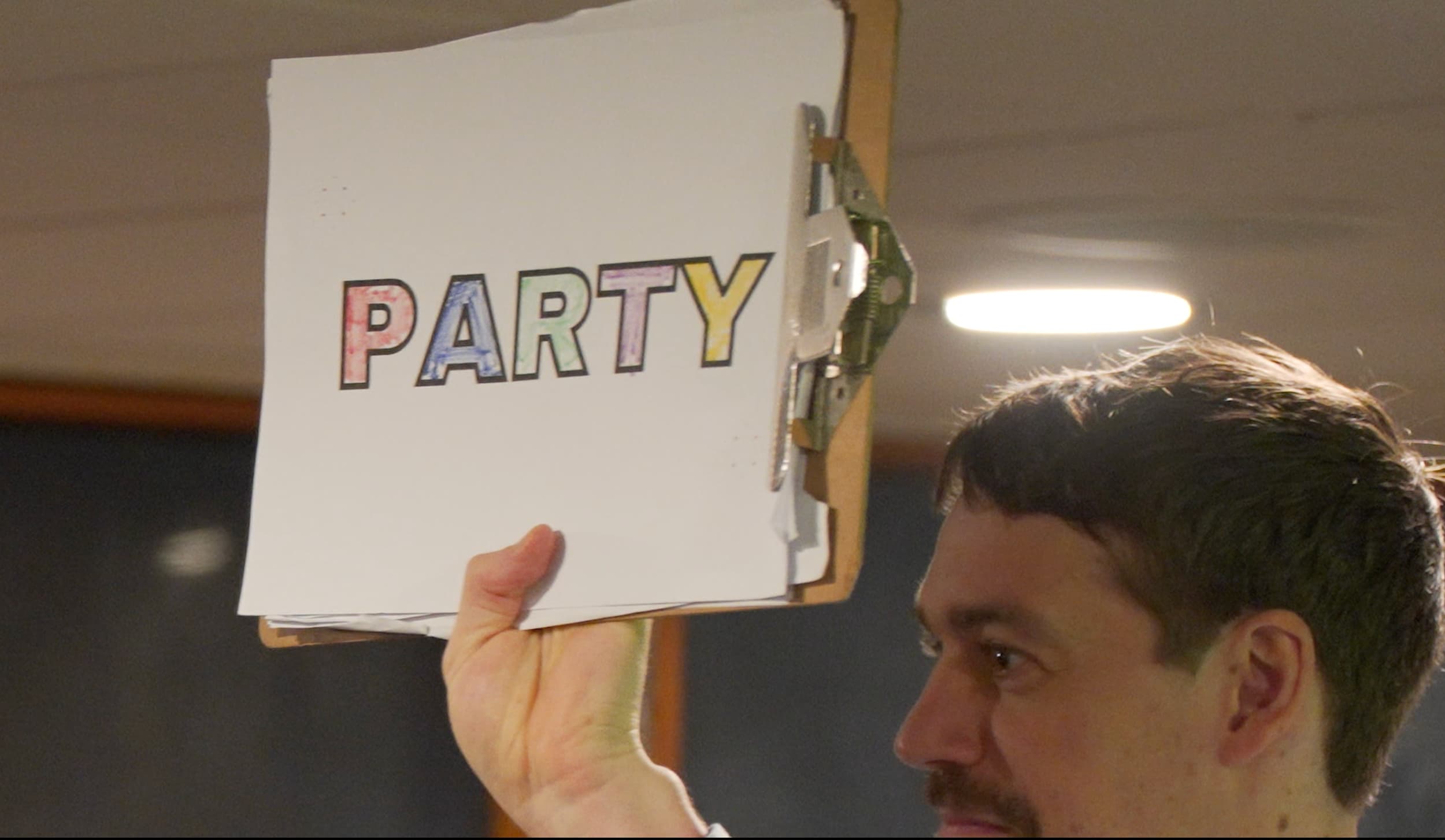Party guests during a hosted evening