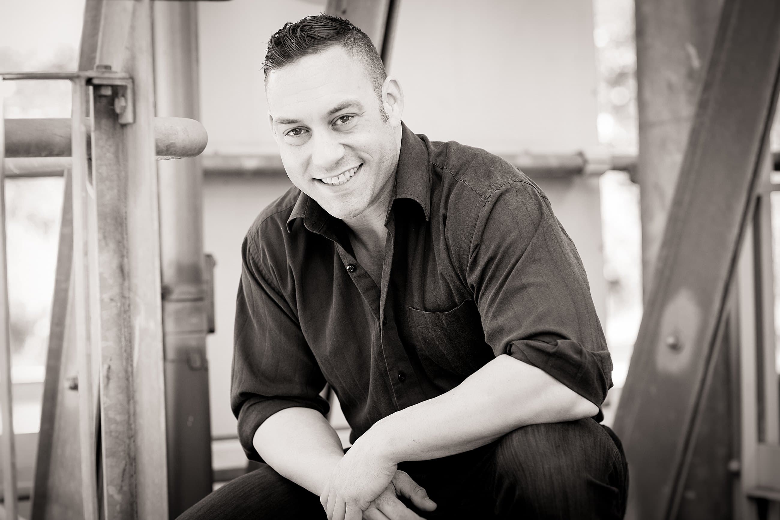 Studio portrait of Mike Oulton